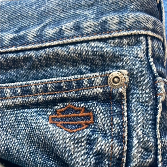 Harley-Davidson Blue Bootcut Jeans Classic Denim - Picture 7 of 8